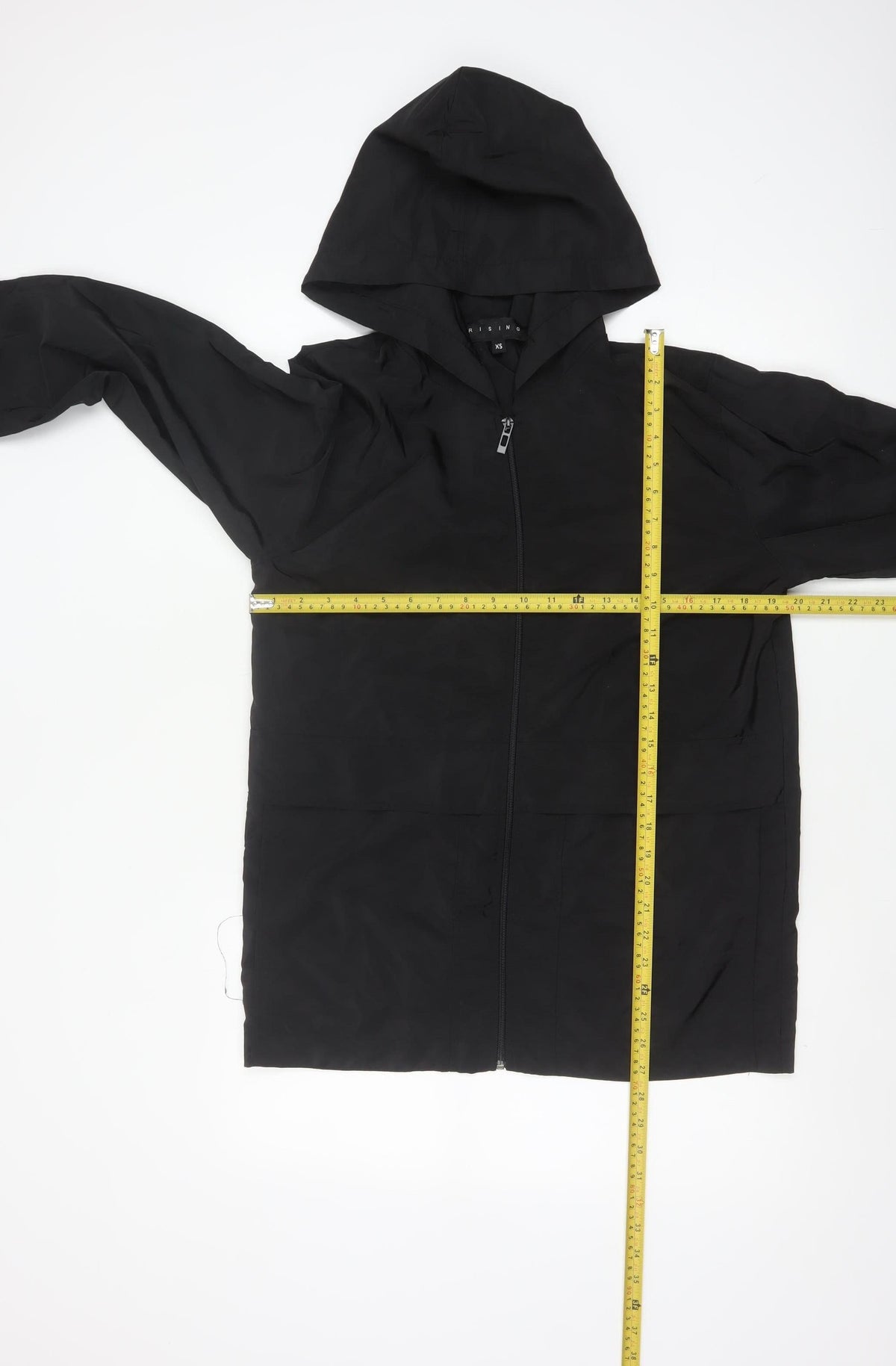 Rising Women’s Black XS Hooded Full Zip Lightweight Jacket