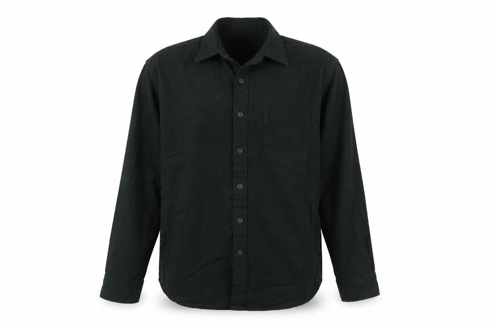 UNIQLO Men’s Black S Cotton Long Sleeve Button-Up Work Shirt
