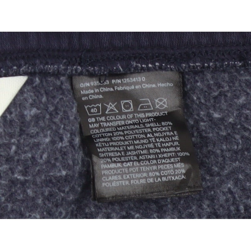 H&M Women's Blue L Wide Leg Fleece Jogger Trousers Drawstring