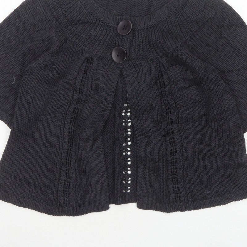 Marks & Spencer Women’s Navy UK 12 Short Sleeve Chunky Knit Cardigan