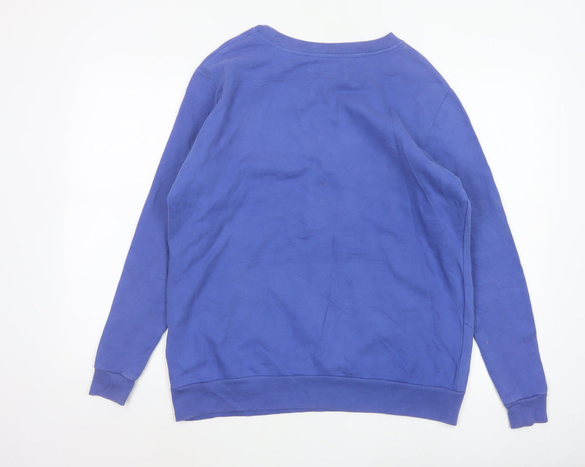Calvin Klein Jeans Men’s Blue M CK Logo Graphic Crew Neck Sweatshirt Pullover