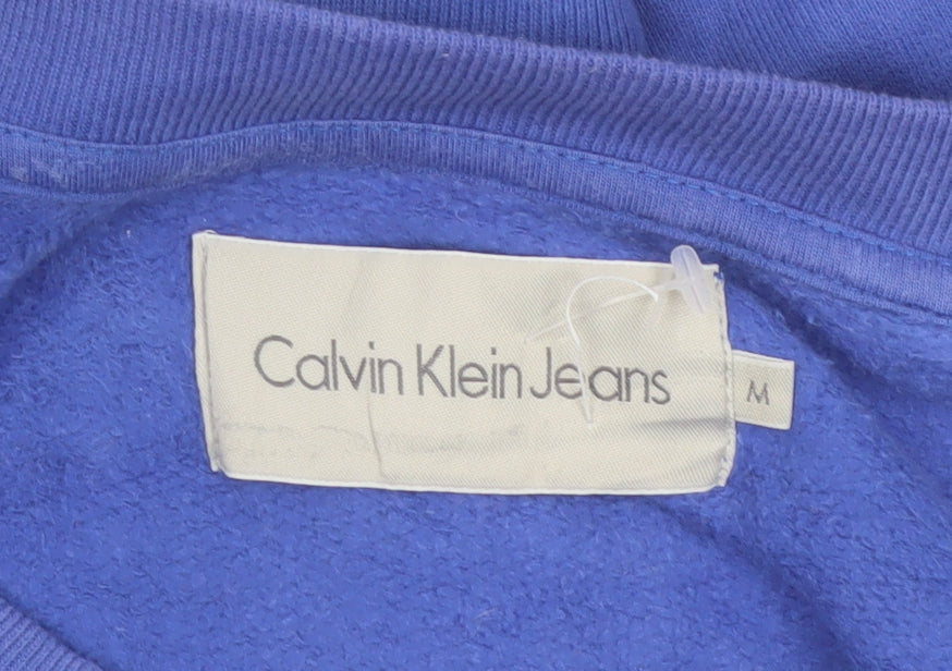 Calvin Klein Jeans Men’s Blue M CK Logo Graphic Crew Neck Sweatshirt Pullover
