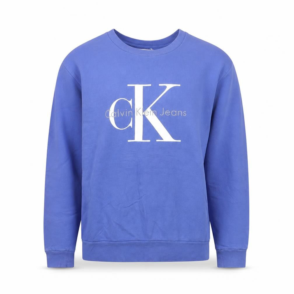Calvin Klein Jeans Men’s Blue M CK Logo Graphic Crew Neck Sweatshirt Pullover