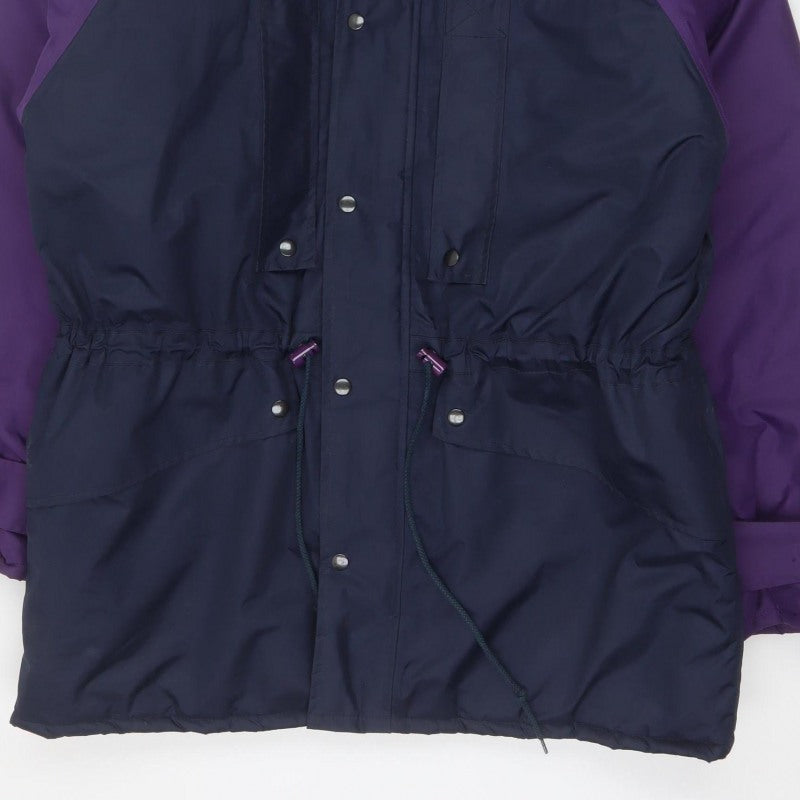 Gelert Arran Men's L Purple Navy Hooded Waterproof Padded Parka Coat