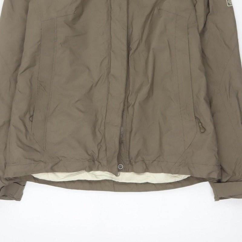 Jack Wolfskin Women Brown UK 12 Texapore Hooded Waterproof Ski Jacket
