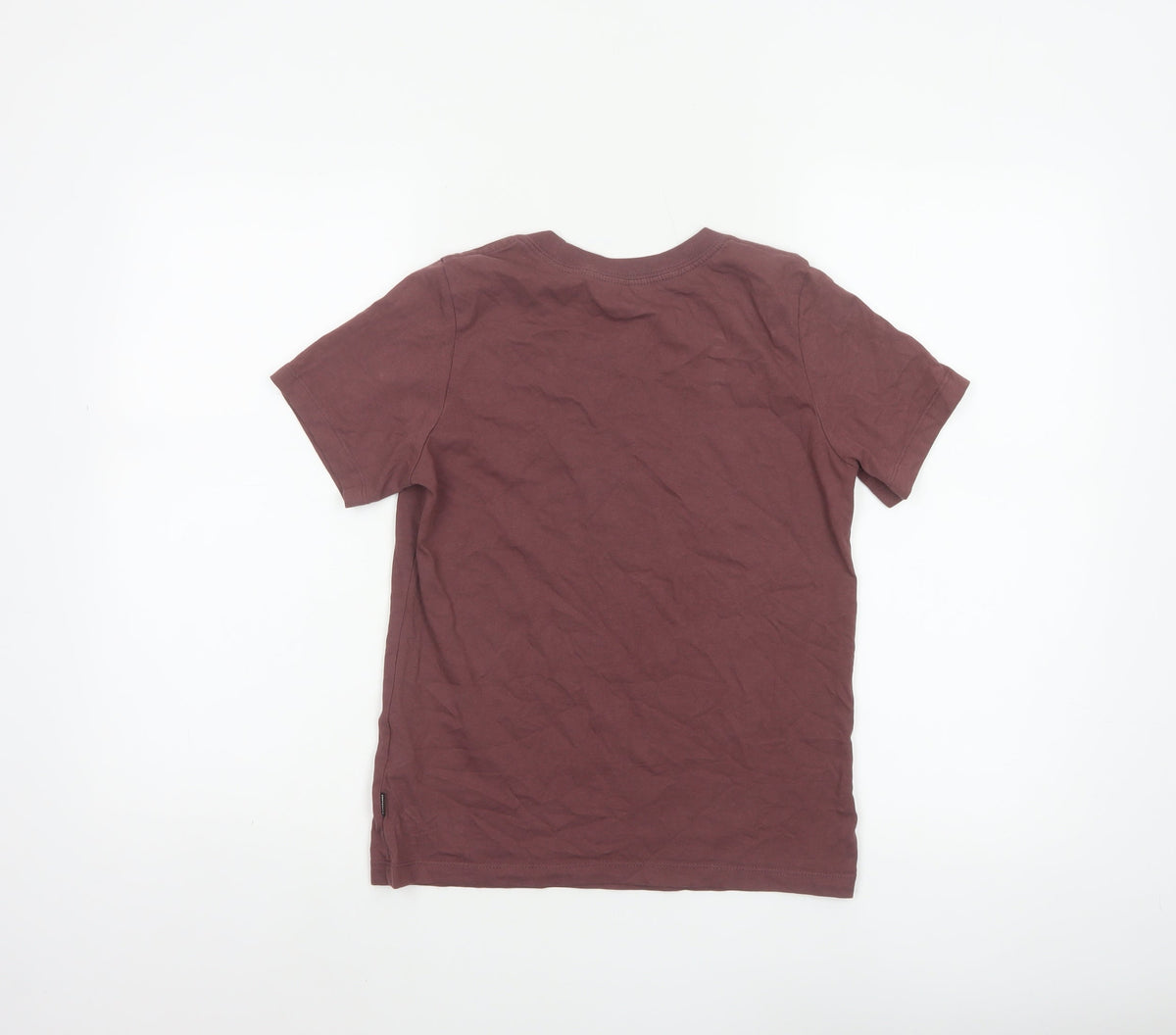 Converse Boys Brown XS Logo Graphic Print Basic Short Sleeve T-Shirt