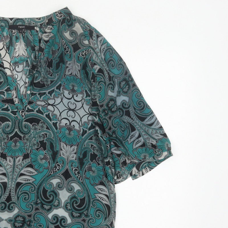 Next Women’s Multicoloured Size 12 Paisley Kimono Sleeve Blouse