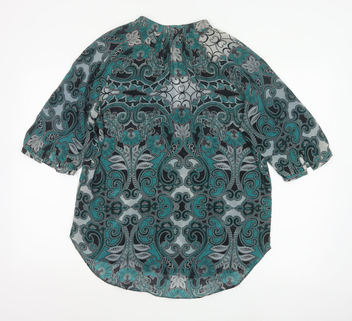 Next Women’s Multicoloured Size 12 Paisley Kimono Sleeve Blouse
