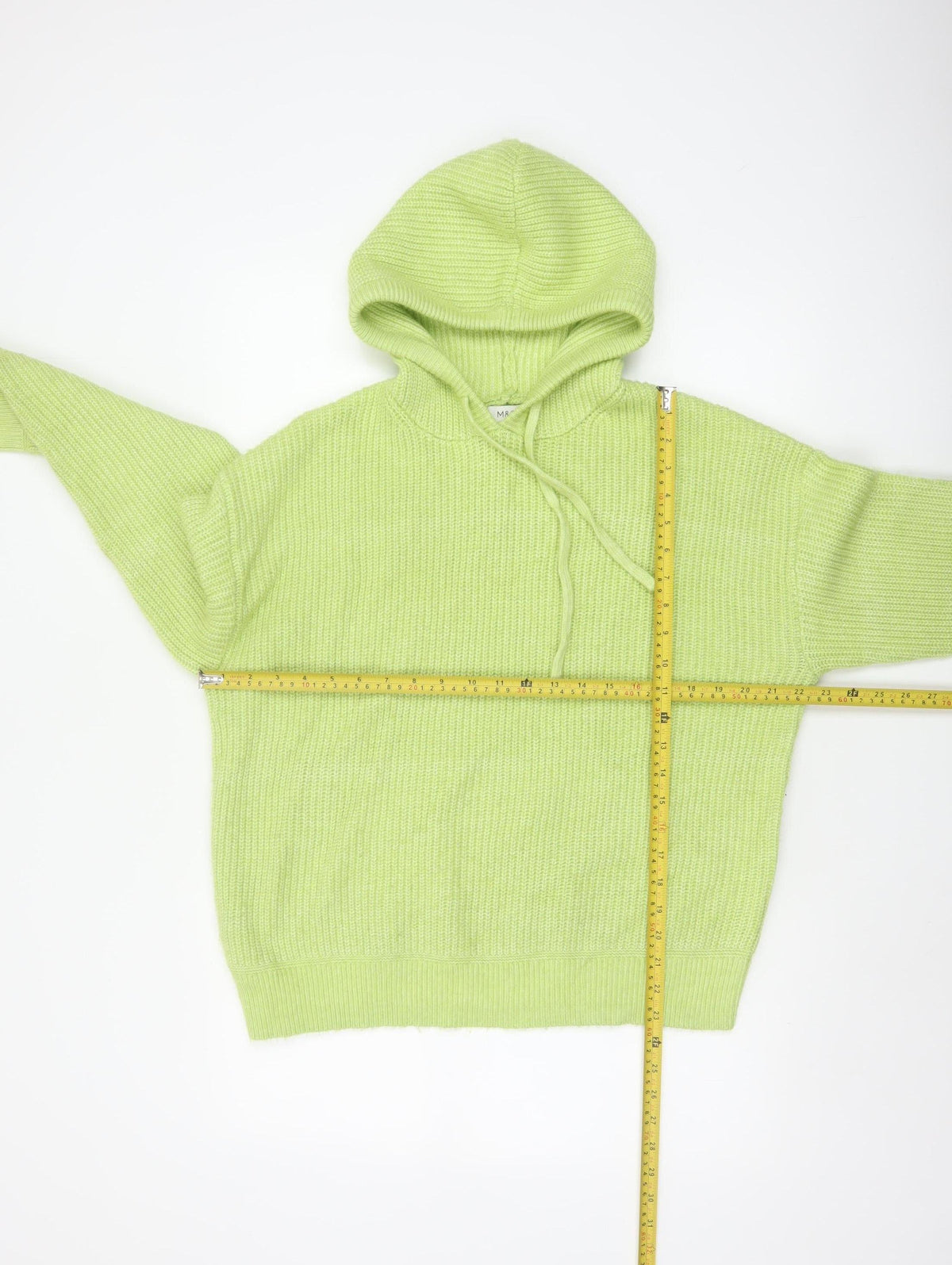 Marks and Spencer Women Green M Hooded Knit Pullover Jumper