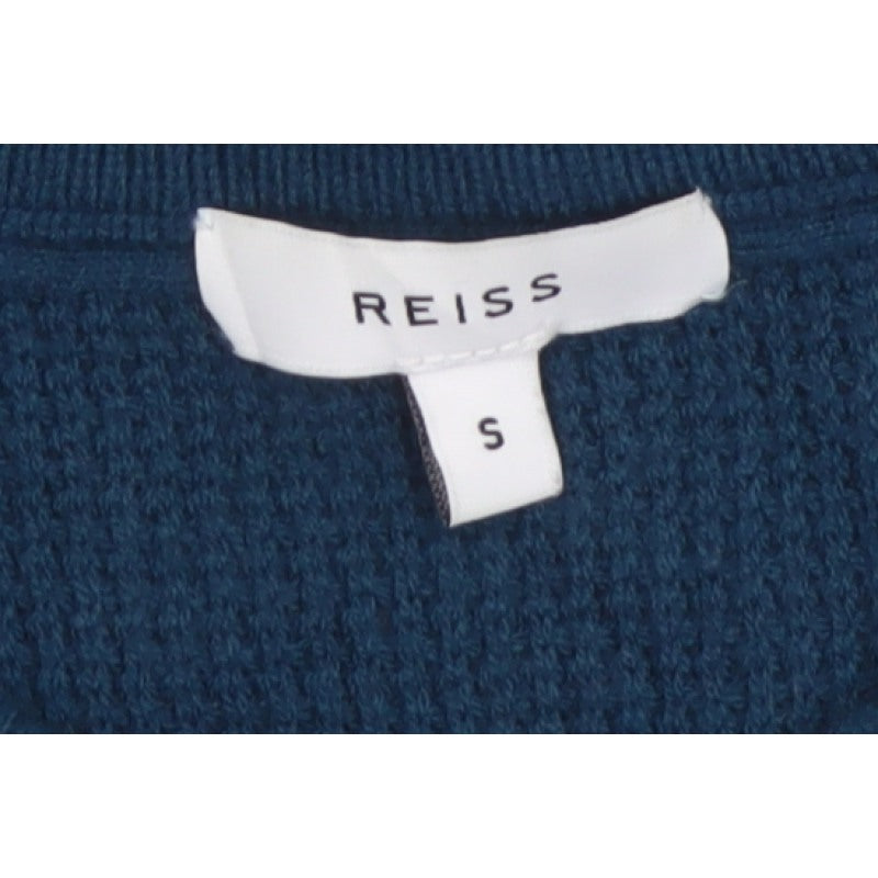 Reiss Men’s Blue Chunky Knit Crew Neck Pullover Jumper Size S