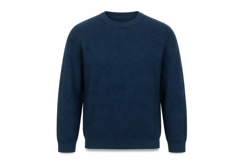 Reiss Men’s Blue Chunky Knit Crew Neck Pullover Jumper Size S