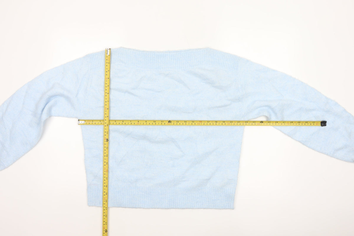 M&S Women Blue Size S Alpaca Blend Crew Neck Raglan Knit Jumper
