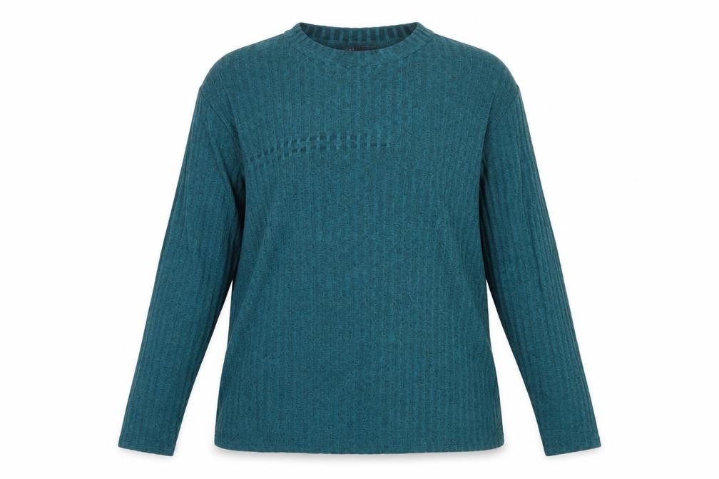 Marks and Spencer Women Green UK 14 Basic Knit Long Sleeve T-Shirt