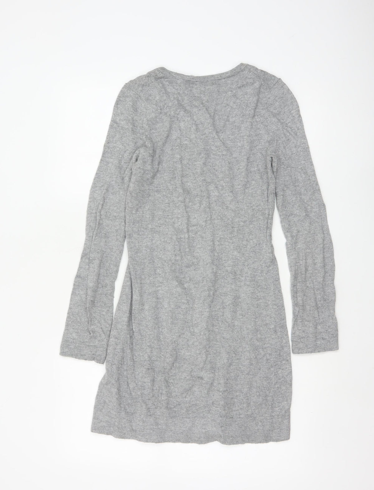 Boden Women Grey Knit Henley Button Jumper Dress Size 8