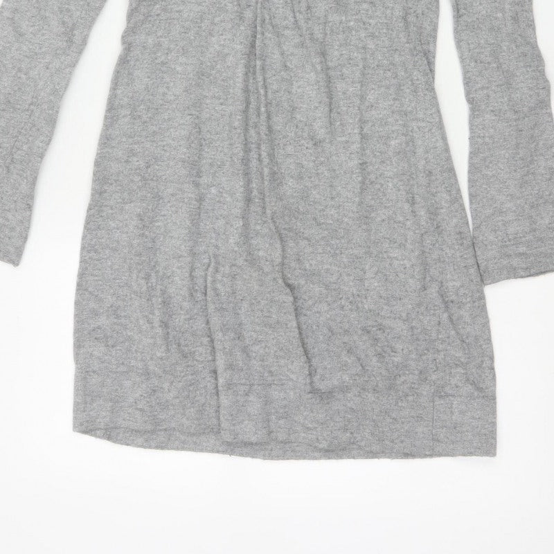 Boden Women Grey Knit Henley Button Jumper Dress Size 8