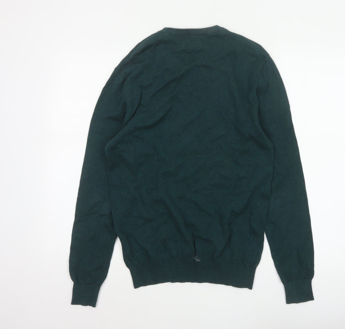 Jack Wills Men’s Green S Cotton Cashmere Logo Crew Neck Pullover Jumper