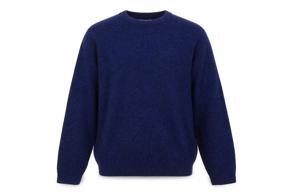 Marks and Spencer Men Blue XL Lambswool Crew Neck Pullover Jumper