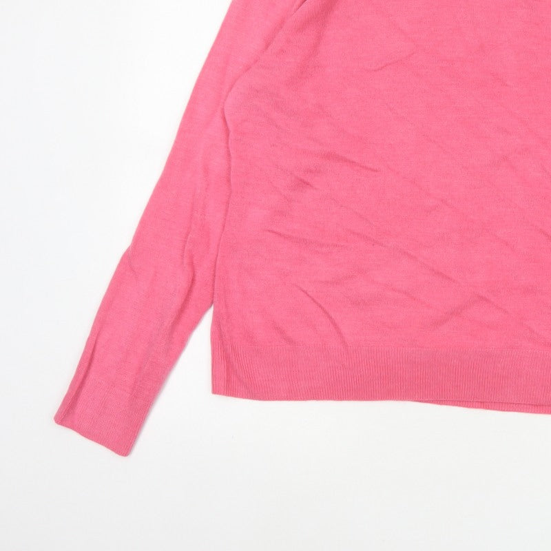 Savoir Women Pink Size 20 Fine Knit Round Neck Pullover Jumper