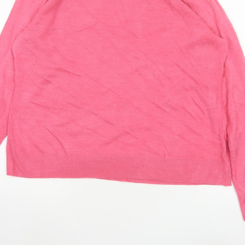 Savoir Women Pink Size 20 Fine Knit Round Neck Pullover Jumper