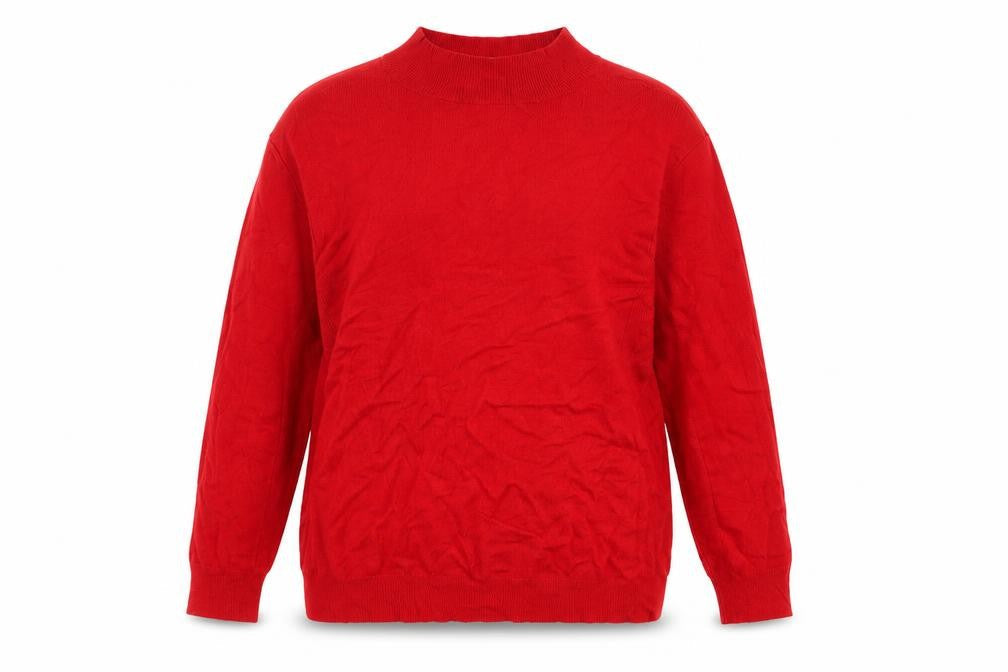 Warehouse Women’s Red Mock Neck Fine Knit Jumper Size 14