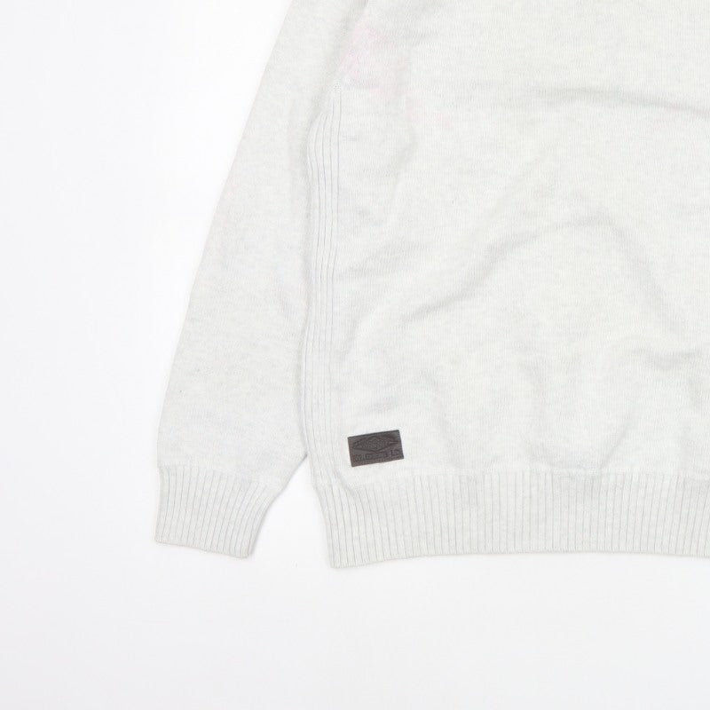 Next Men Grey XL Half Zip High Neck Knit Jumper Pullover