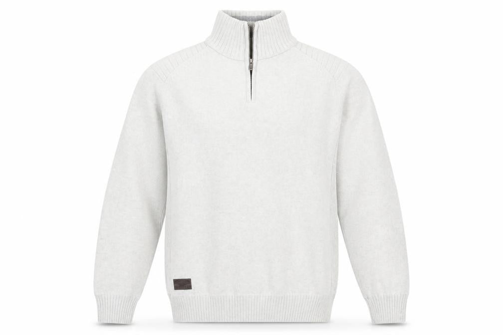 Next Men Grey XL Half Zip High Neck Knit Jumper Pullover