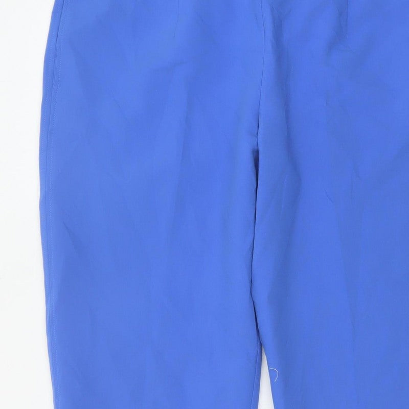 Marks and Spencer Women Blue Size 20 Tapered Ankle Zip Trousers