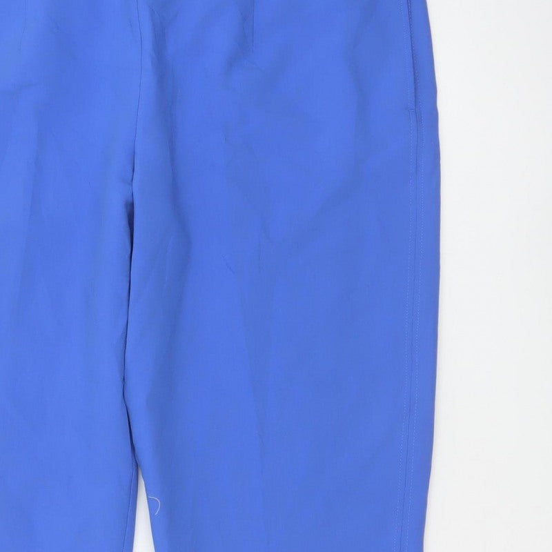 Marks and Spencer Women Blue Size 20 Tapered Ankle Zip Trousers