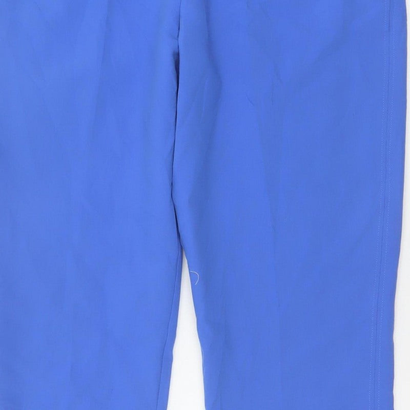 Marks and Spencer Women Blue Size 20 Tapered Ankle Zip Trousers