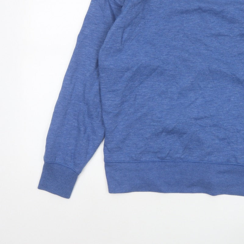 Levi's Men's Blue M Regular Fit Crew Neck Fleece Sweatshirt
