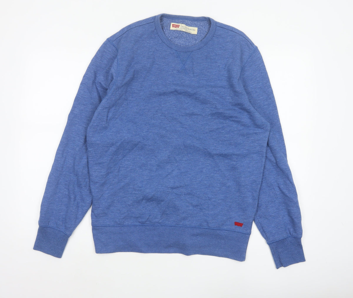 Levi's Men's Blue M Regular Fit Crew Neck Fleece Sweatshirt