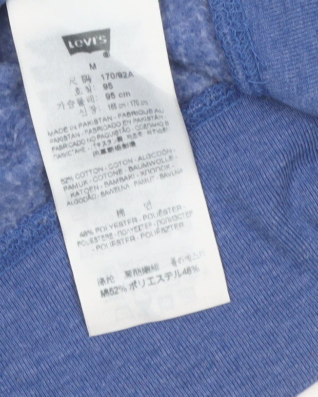 Levi's Men's Blue M Regular Fit Crew Neck Fleece Sweatshirt