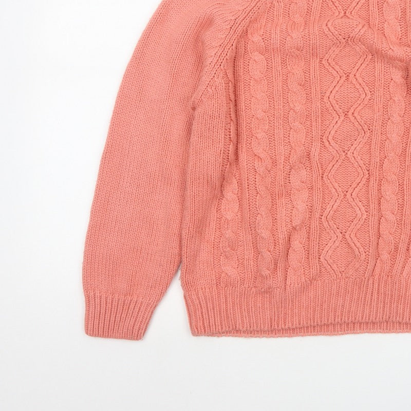Amari Teens Pink Cable Knit Crew Neck Jumper Size 10/12
