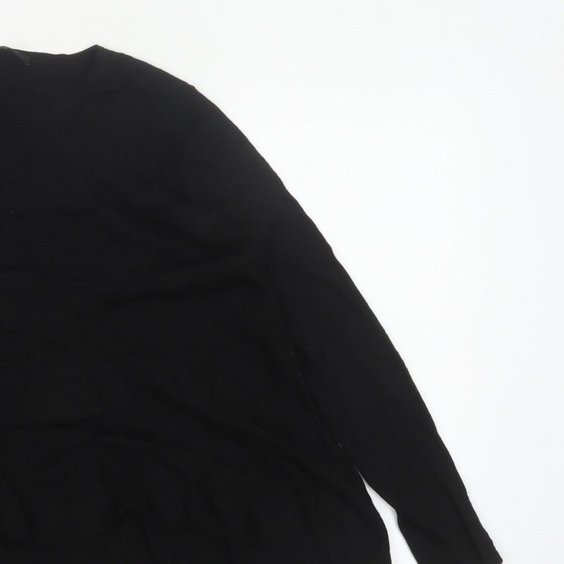 COS Women’s Black Wool Relaxed Fit Long Sleeve Pullover Jumper UK 14