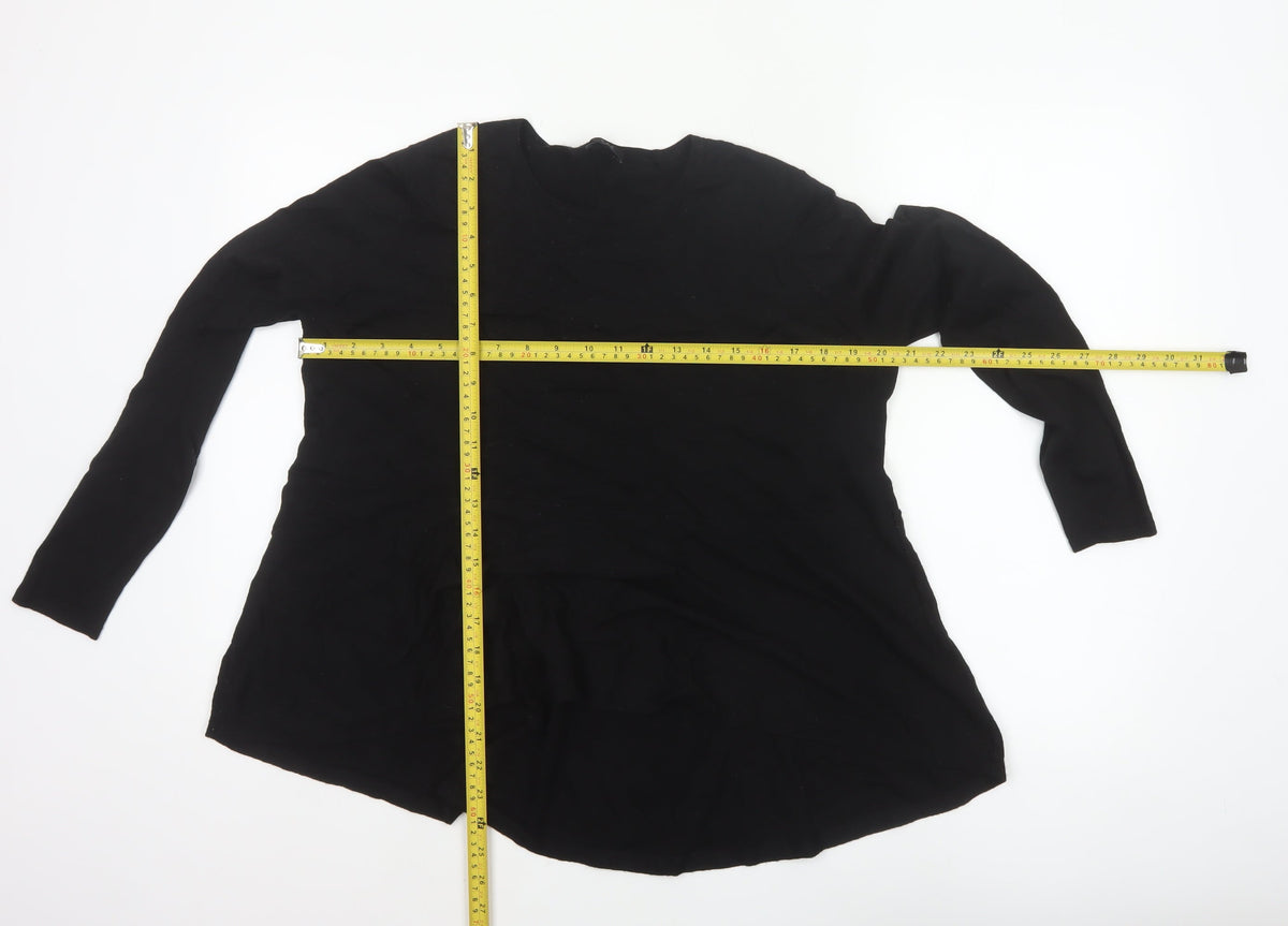 COS Women’s Black Wool Relaxed Fit Long Sleeve Pullover Jumper UK 14