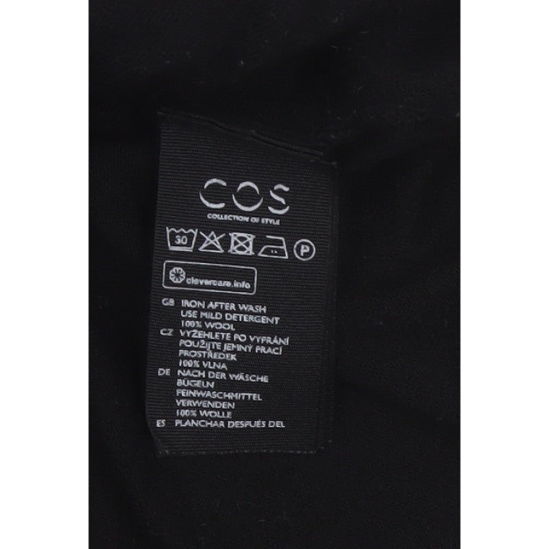 COS Women’s Black Wool Relaxed Fit Long Sleeve Pullover Jumper UK 14