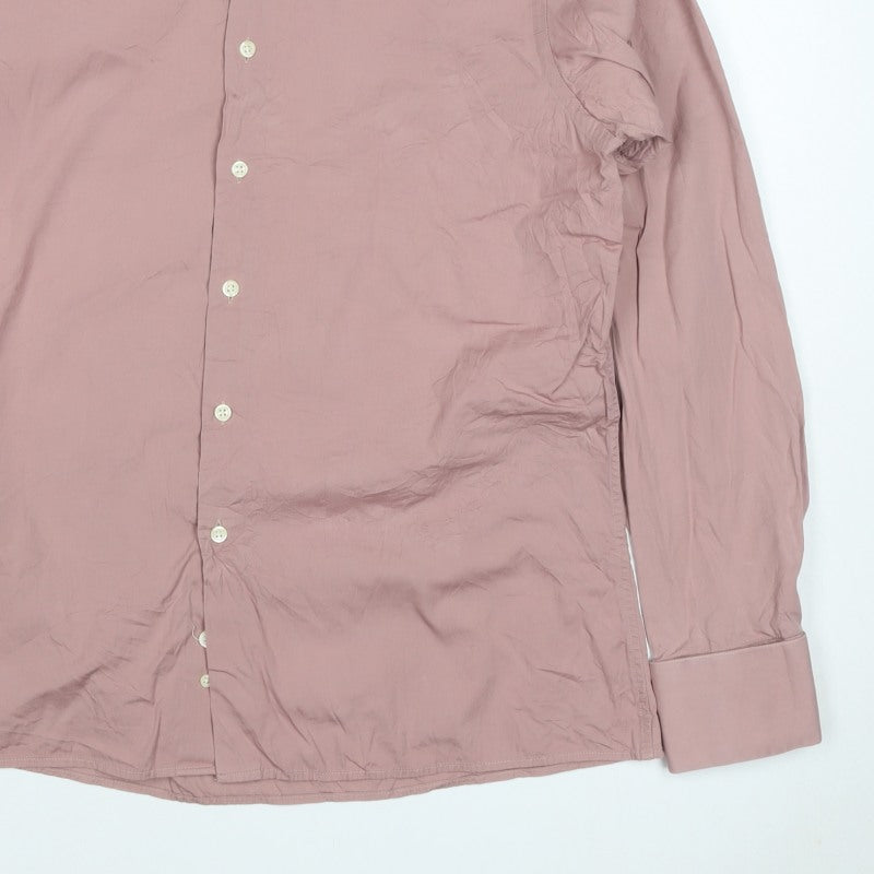 Jigsaw Menswear Men Pink XL Cotton Long Sleeve Button-Up Shirt