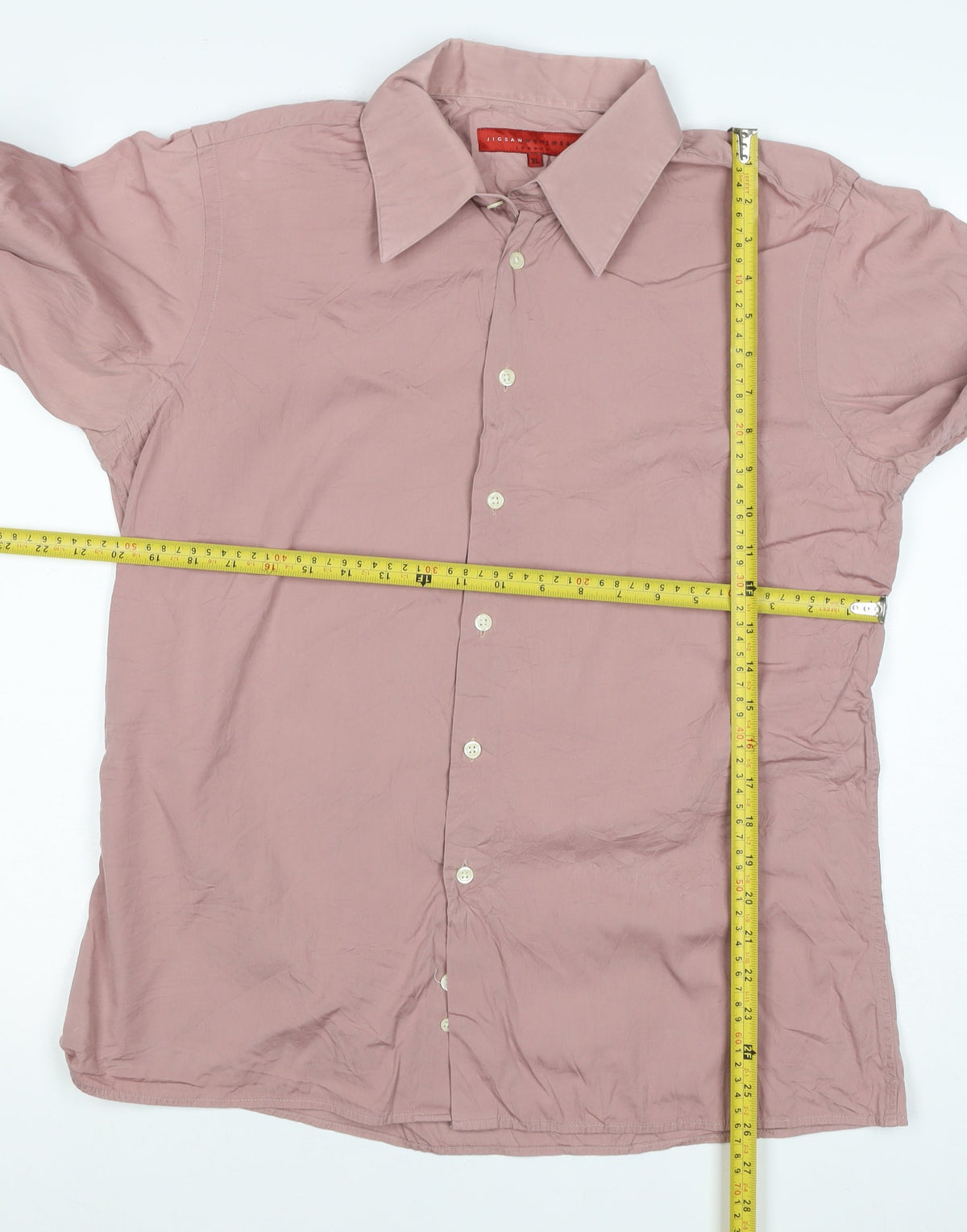 Jigsaw Menswear Men Pink XL Cotton Long Sleeve Button-Up Shirt