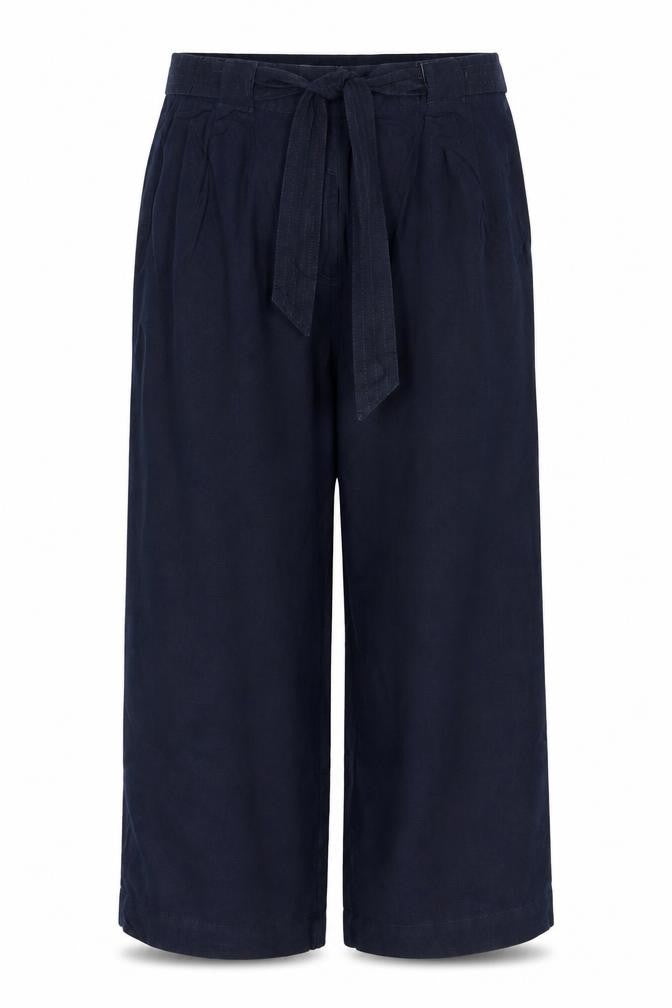 Marks & Spencer Women’s Blue Linen Size 16 Wide Leg Cargo Trousers