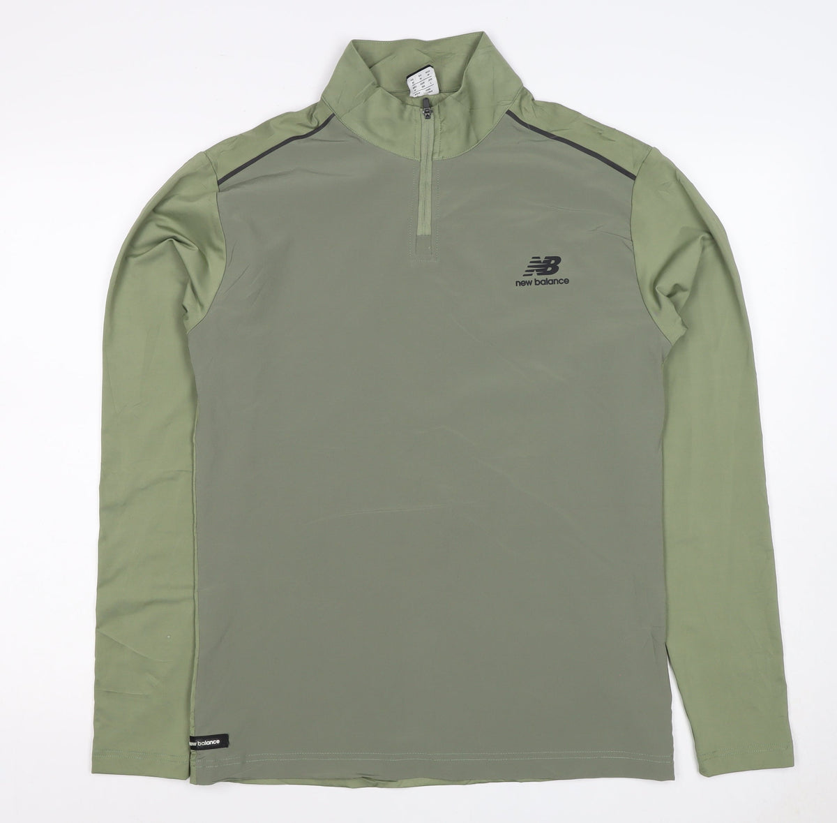 New Balance Men's Green M 1/4 Zip Long Sleeve Running Training Top