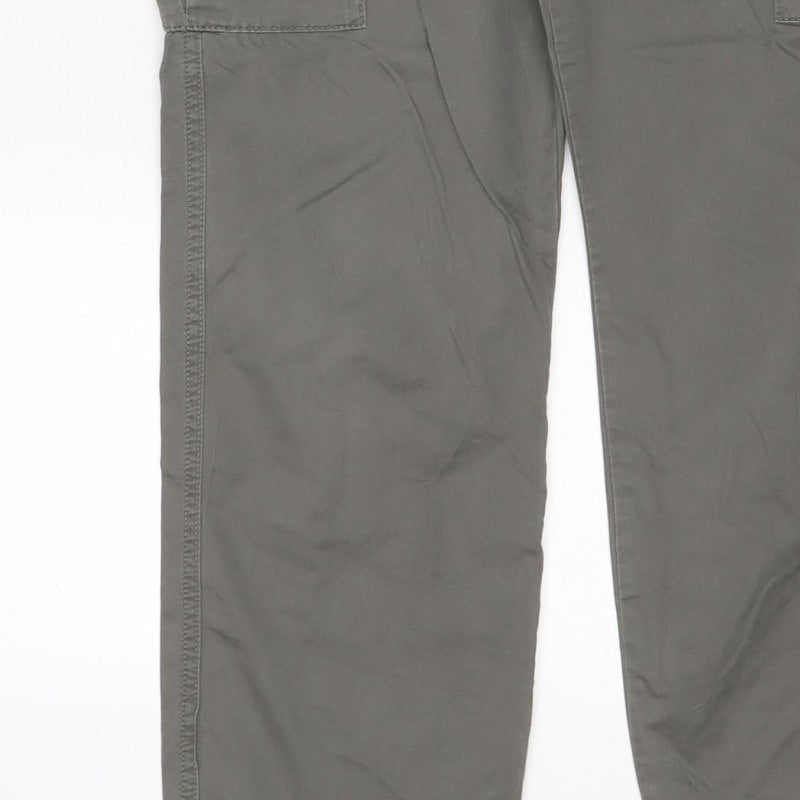 Marks and Spencer Men's Grey 30/31 Cargo Trousers Straight Leg