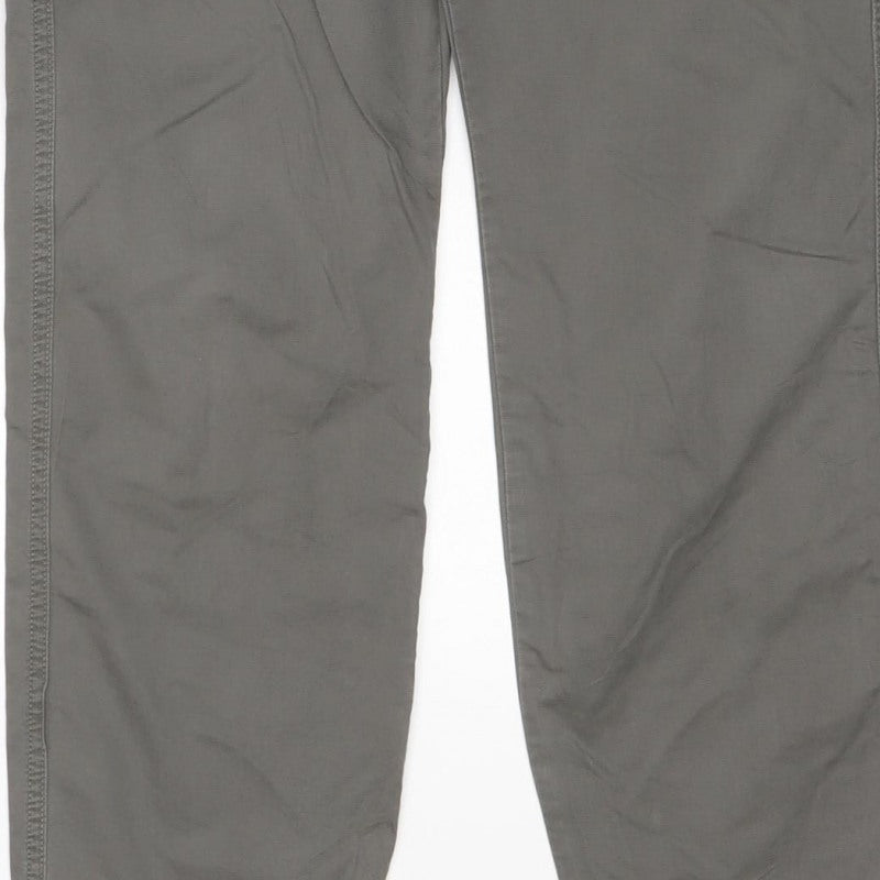 Marks and Spencer Men's Grey 30/31 Cargo Trousers Straight Leg