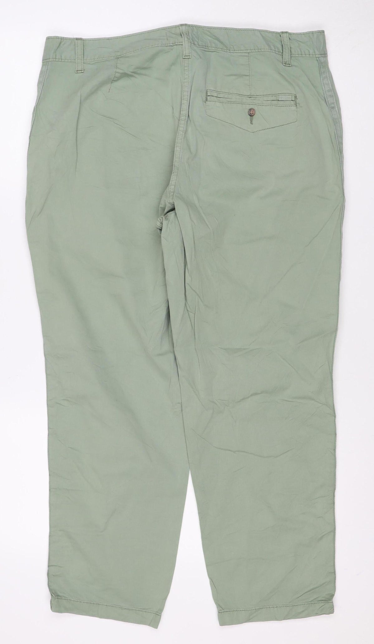 Marks & Spencer Women Green Size 16 Cargo Straight Trousers
