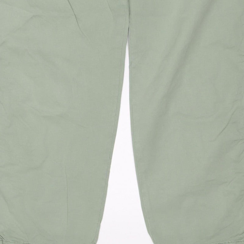 Marks & Spencer Women Green Size 16 Cargo Straight Trousers