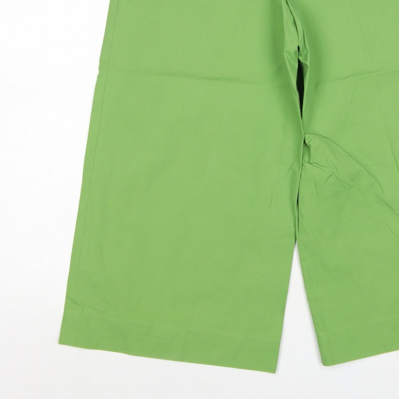 COS Women Green UK 10 Wide-Leg Cropped High Rise Trousers