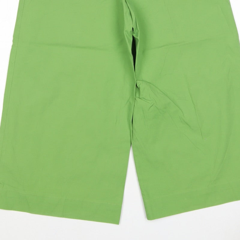 COS Women Green UK 10 Wide-Leg Cropped High Rise Trousers