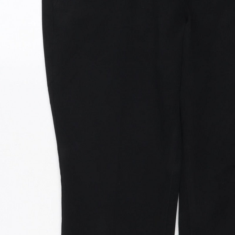 M&S Women’s Black UK 12 Short Straight Stretch Dress Trousers