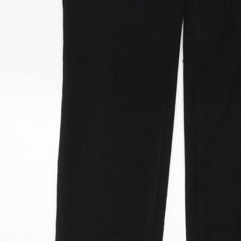 M&S Women’s Black UK 12 Short Straight Stretch Dress Trousers