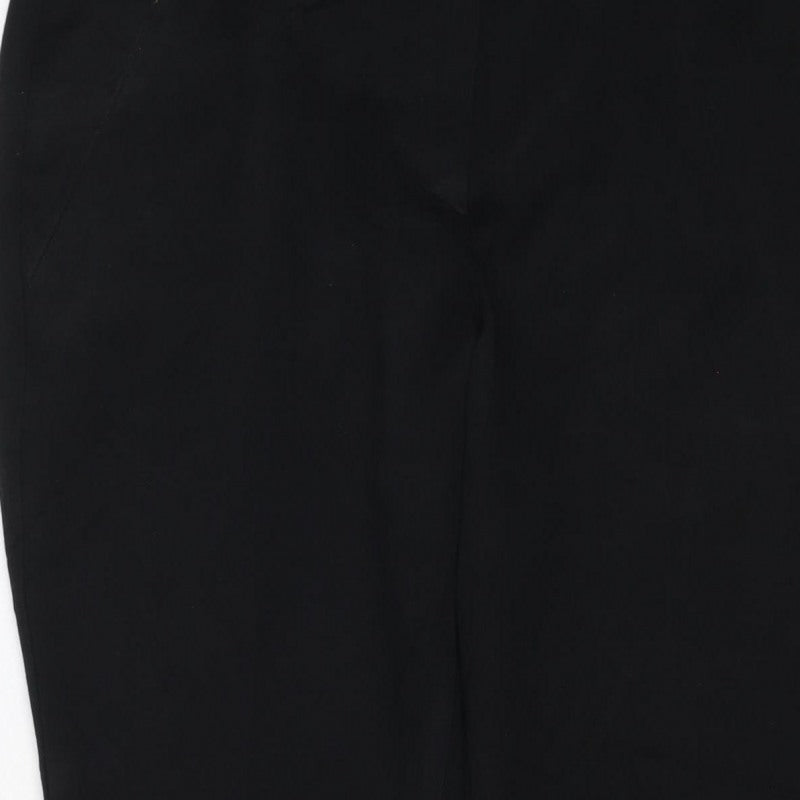 M&S Women’s Black UK 12 Short Straight Stretch Dress Trousers
