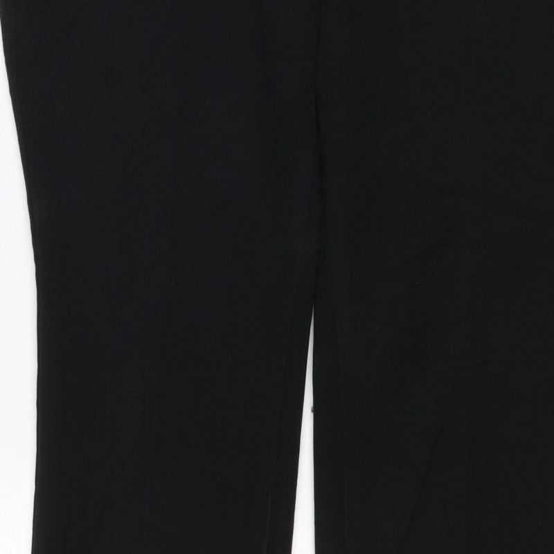 M&S Women’s Black UK 12 Short Straight Stretch Dress Trousers